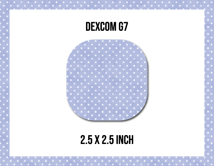 Polka Dot Blue CGM Decorative Over Patch (No Hole)