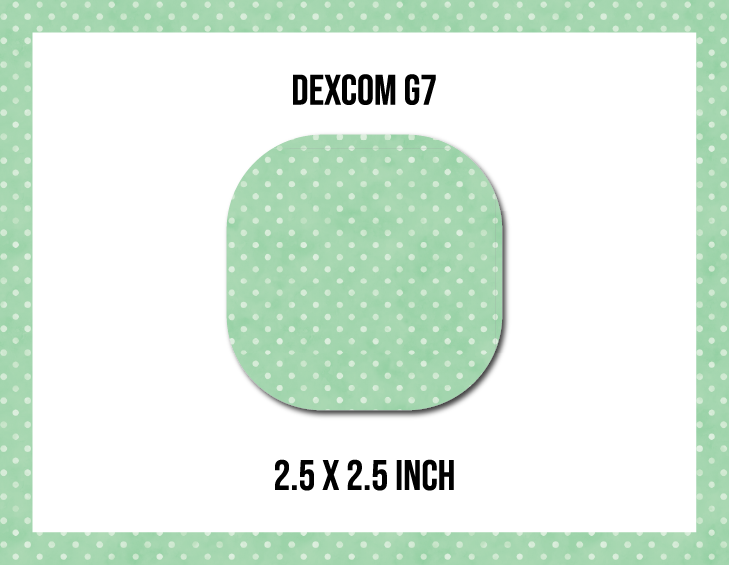 Polka Dot Green CGM Decorative Over Patch (No Hole)