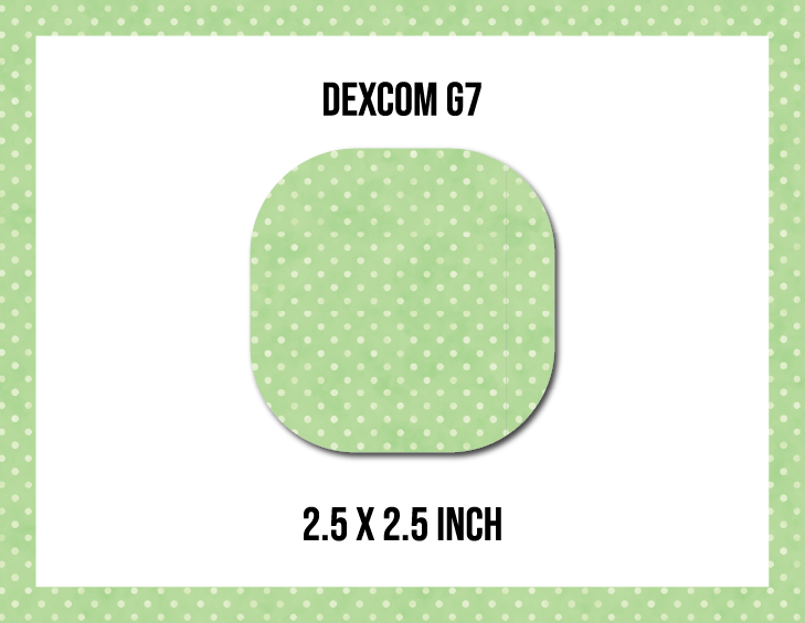 Polka Dot Leaf Green CGM Decorative Over Patch (No Hole)