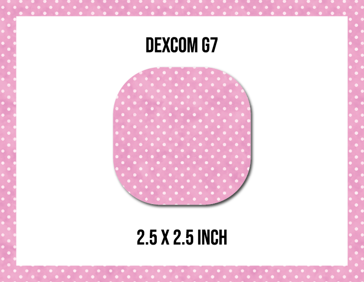 Polka Dot Pink CGM Decorative Over Patch (No Hole)