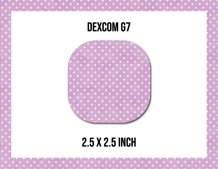 Polka Dot Purple CGM Decorative Over Patch (No Hole)