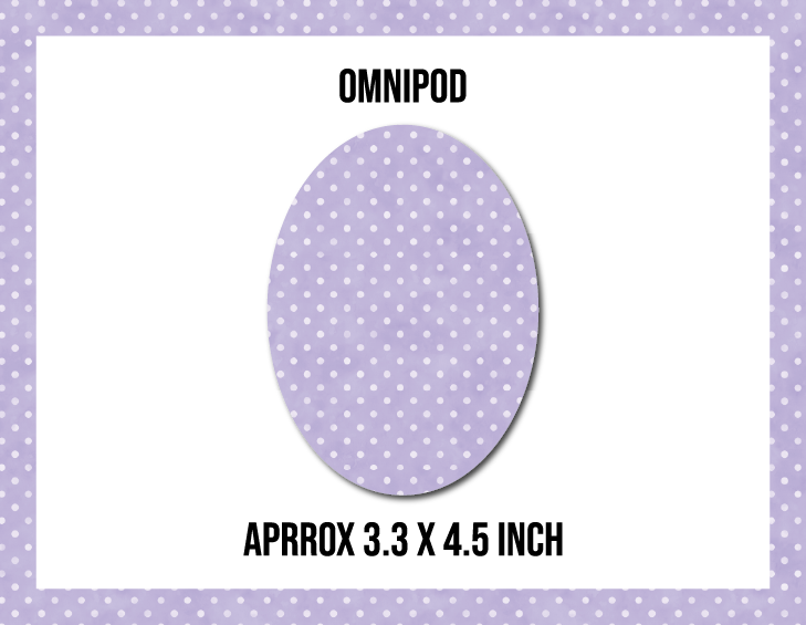 Polka Dot Periwinkle CGM Decorative Over Patch (No Hole)