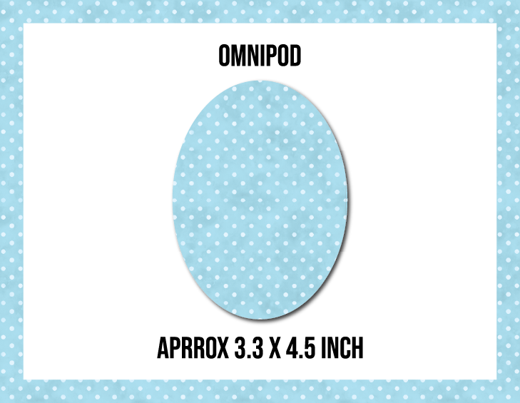 Polka Dot Aquablue CGM Decorative Over Patch (No Hole)