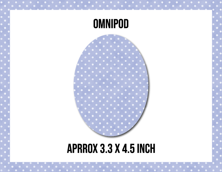 Polka Dot Blue CGM Decorative Over Patch (No Hole)