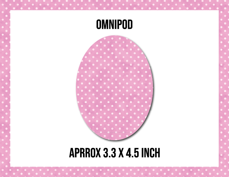 Polka Dot Pink CGM Decorative Over Patch (No Hole)