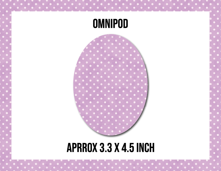 Polka Dot Purple CGM Decorative Over Patch (No Hole)