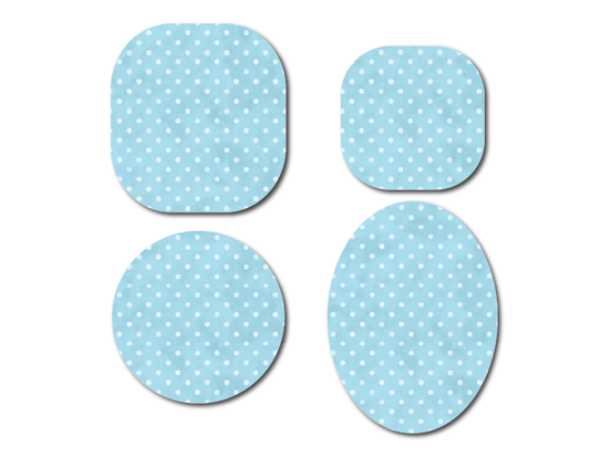 Polka Dot Aquablue CGM Decorative Over Patch (No Hole)