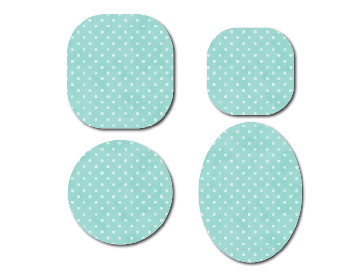 Polka Dot Aquagreen CGM Decorative Over Patch (No Hole)
