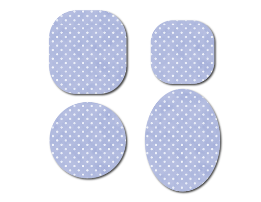 Polka Dot Blue CGM Decorative Over Patch (No Hole)
