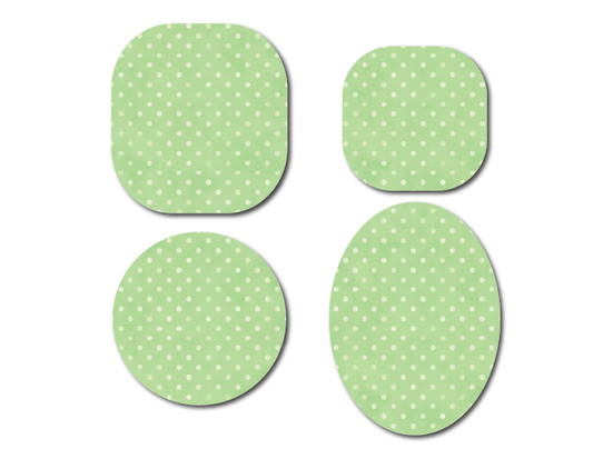 Polka Dot Leaf Green CGM Decorative Over Patch (No Hole)