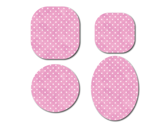 Polka Dot Pink CGM Decorative Over Patch (No Hole)