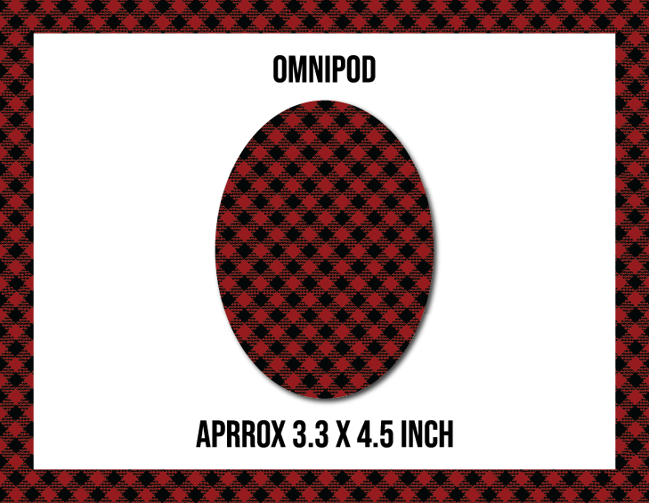 Christmas Buffalo Plaid CGM Decorative Over Patch (No Hole)