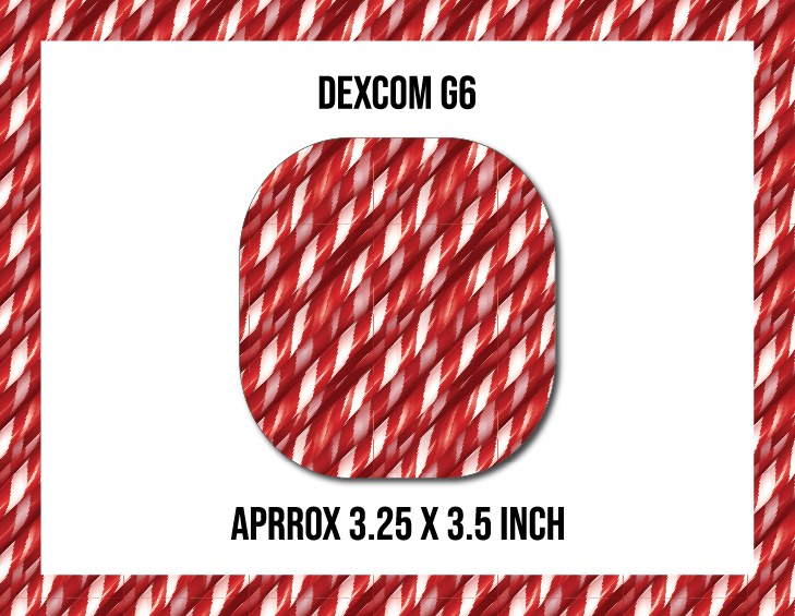 Candy Cane CGM Decorative Over Patch (No Hole)