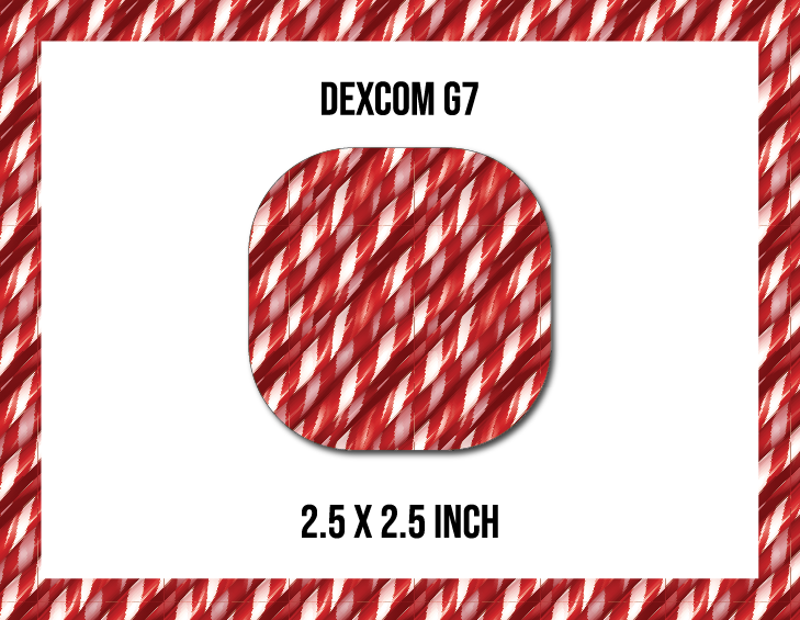 Candy Cane CGM Decorative Over Patch (No Hole)