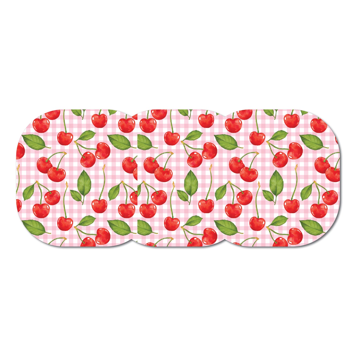 Cherry Plaid Coquette 3 Pack CGM Patches