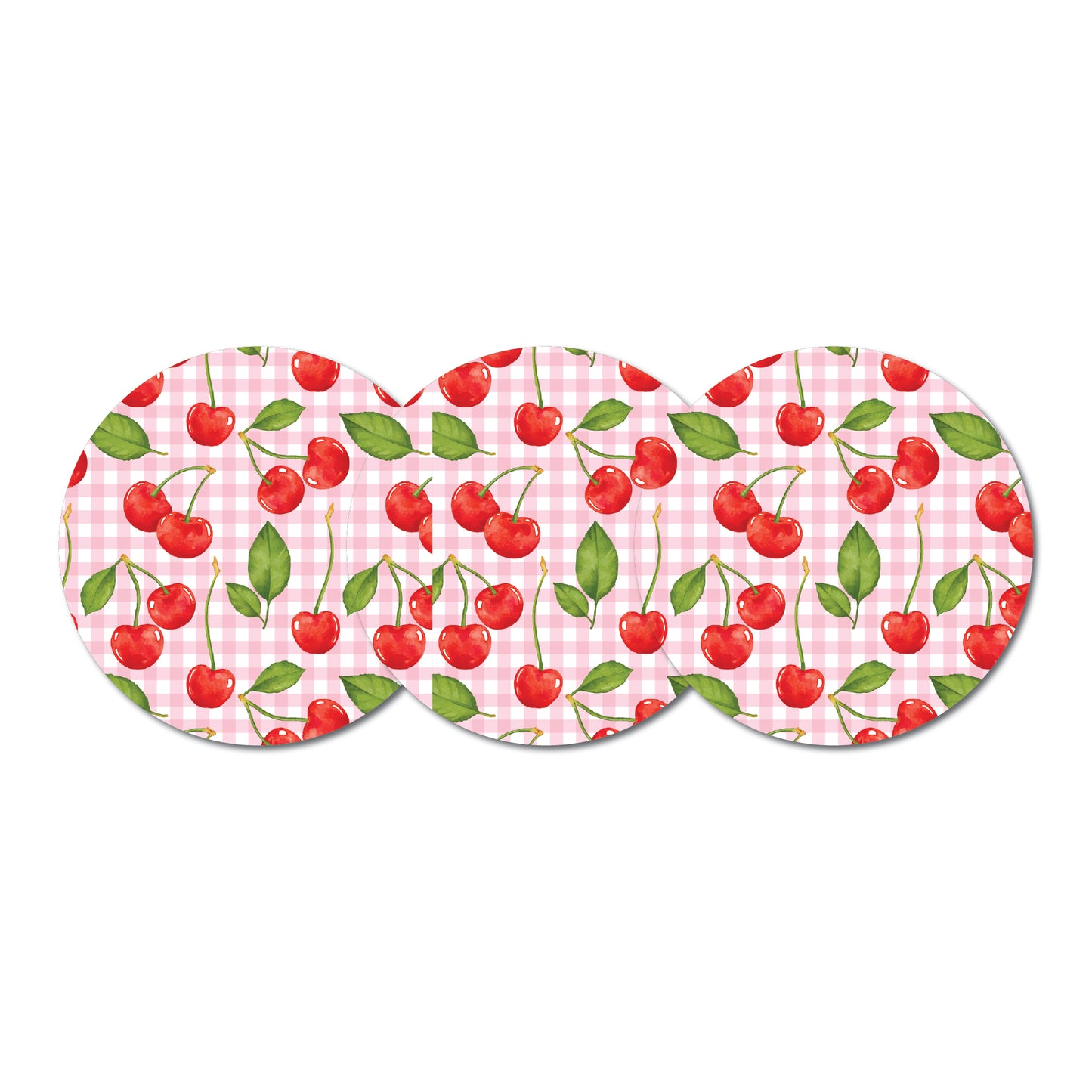Cherry Plaid Coquette 3 Pack CGM Patches