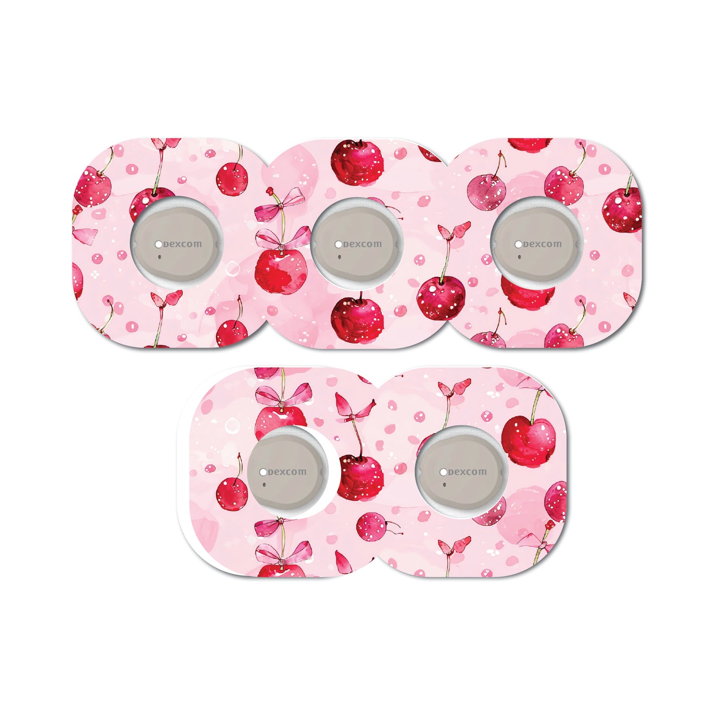 Cherry Coquette 5 Pack CGM Patches