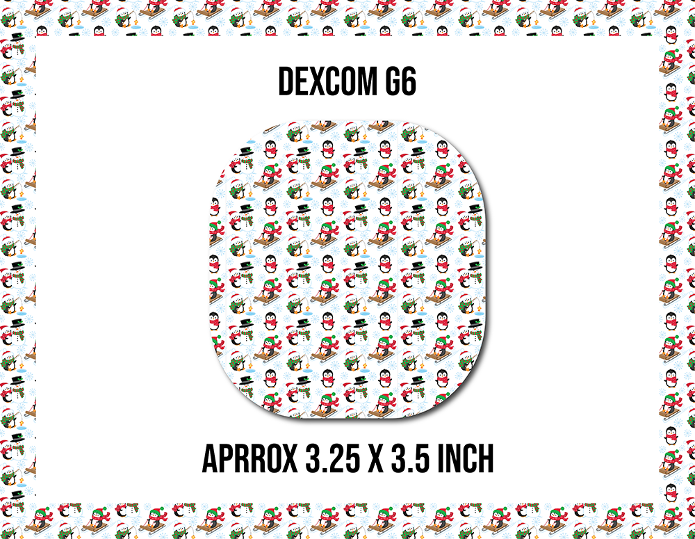 Christmas Penguin CGM Decorative Over Patch (No Hole)
