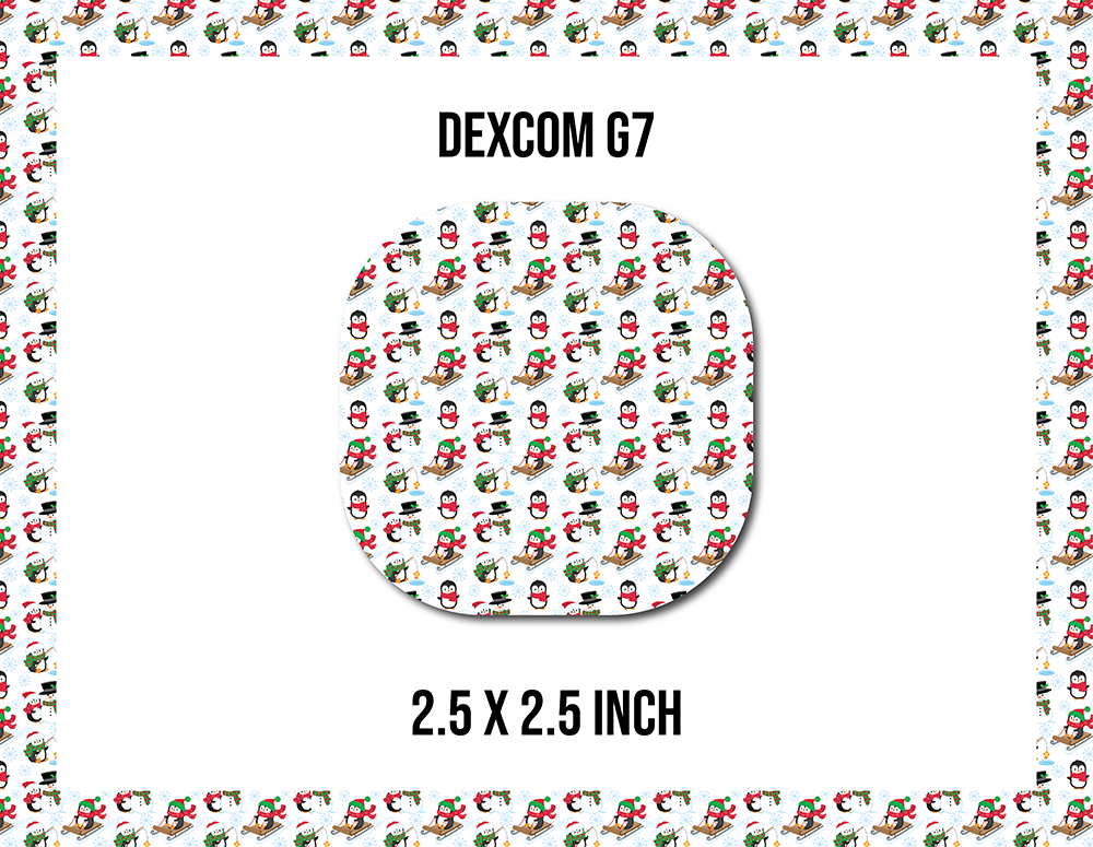 Christmas Penguin CGM Decorative Over Patch (No Hole)