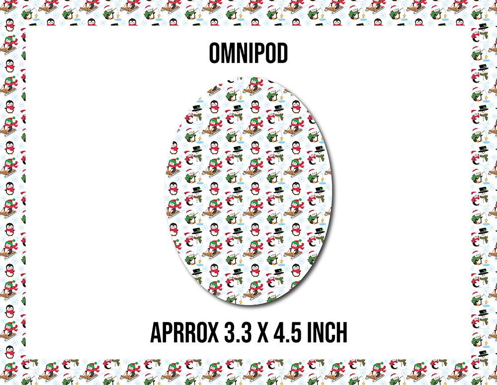 Christmas Penguin CGM Decorative Over Patch (No Hole)
