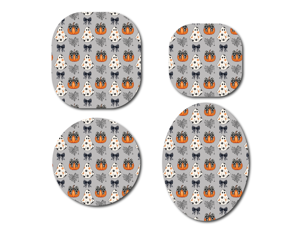 Coquette Ghosts Grey CGM Decorative Over Patch (No Hole)