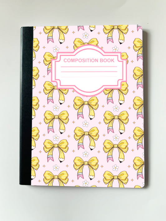 Personalized Composition Notebook-Coquette Pencils