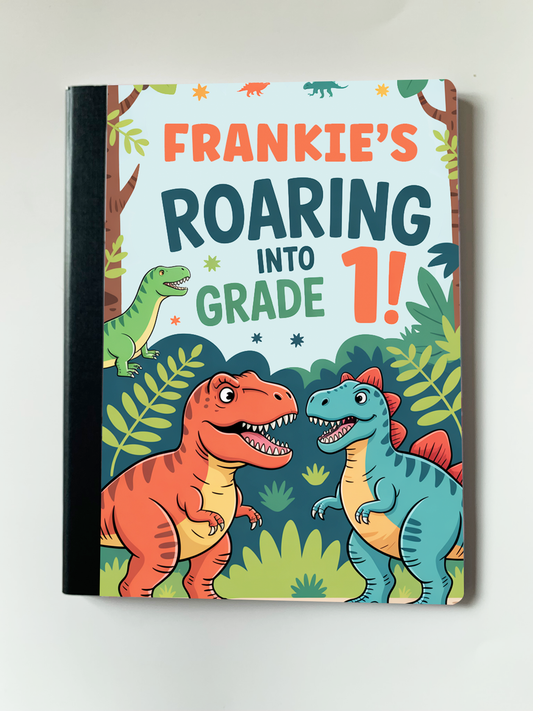 Personalized Composition Notebook-Dinosaur Grade 1 up