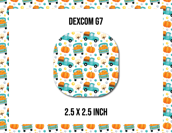 Fall Retro Truck CGM Decorative Over Patch (No Hole)