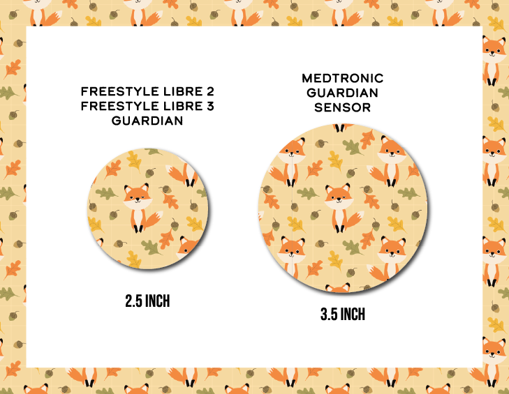 Fall Fox CGM Decorative Over Patch (No Hole)