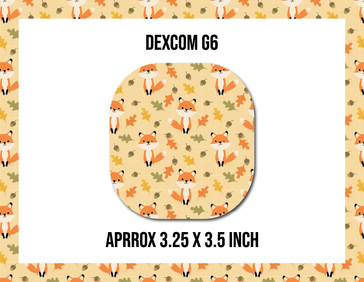 Fall Fox CGM Decorative Over Patch (No Hole)