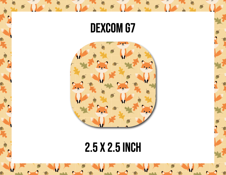 Fall Fox CGM Decorative Over Patch (No Hole)