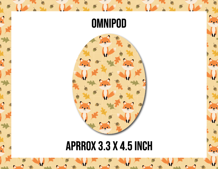 Fall Fox CGM Decorative Over Patch (No Hole)