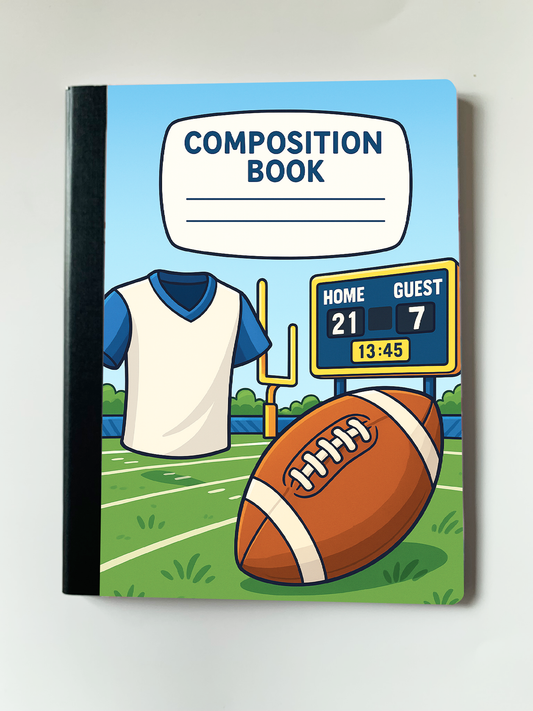 Personalized Composition Notebook-Football