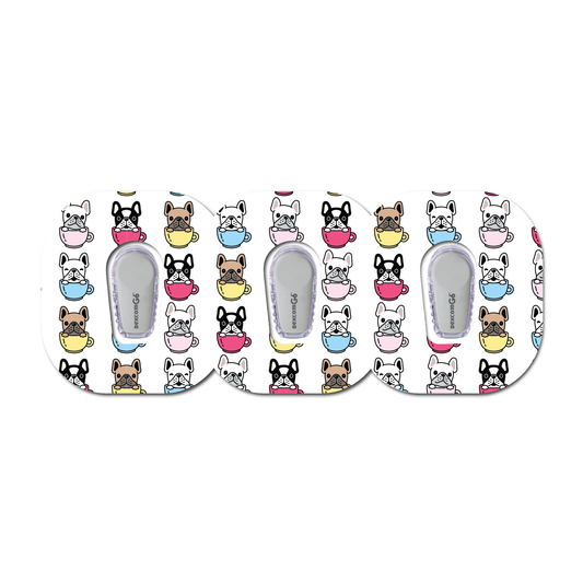 Puppies in Mugs 3 Pack CGM Patches