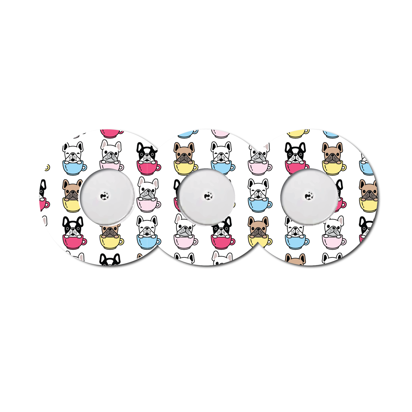 Puppies in Mugs 3 Pack CGM Patches