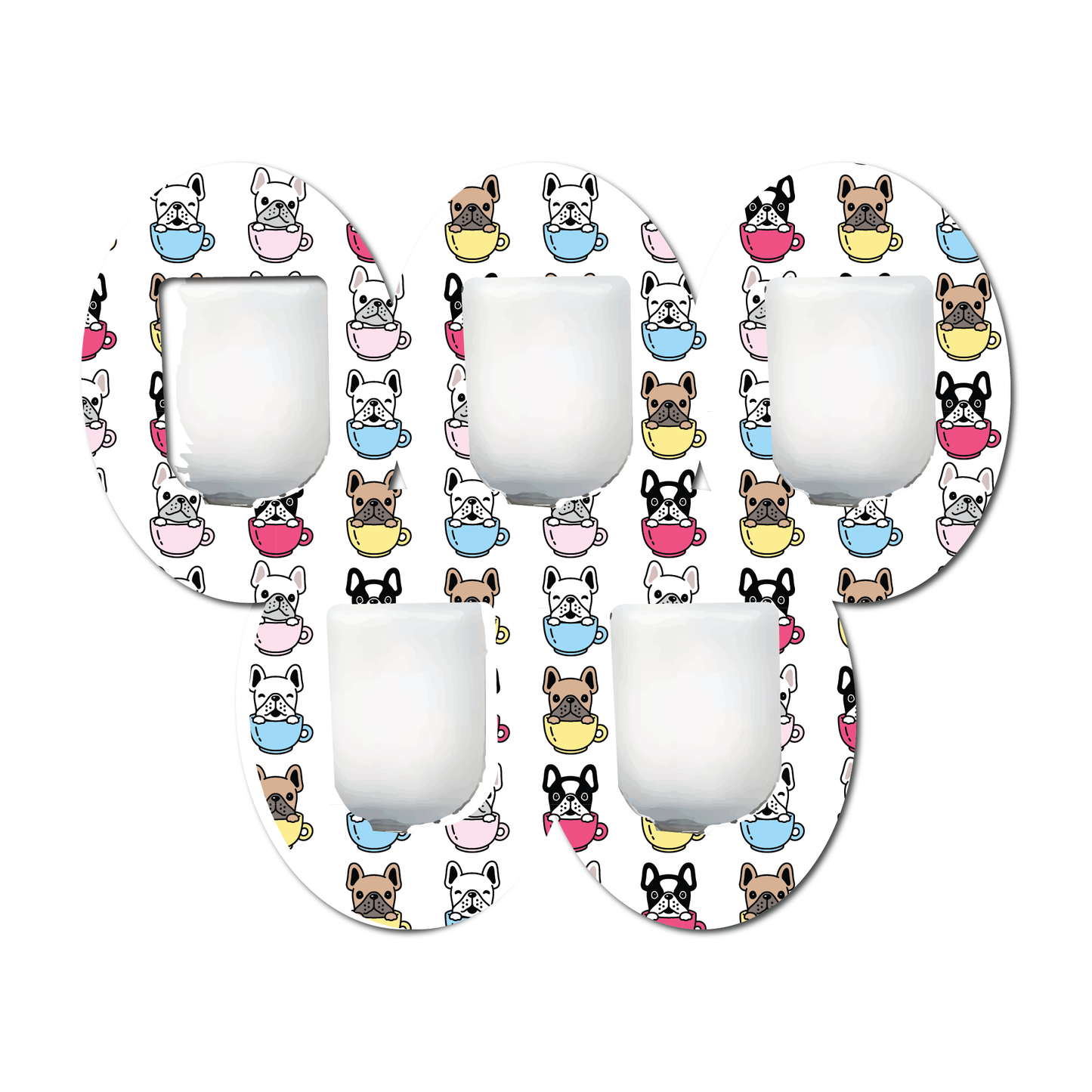 Puppies in Mugs 5 Pack CGM Patches