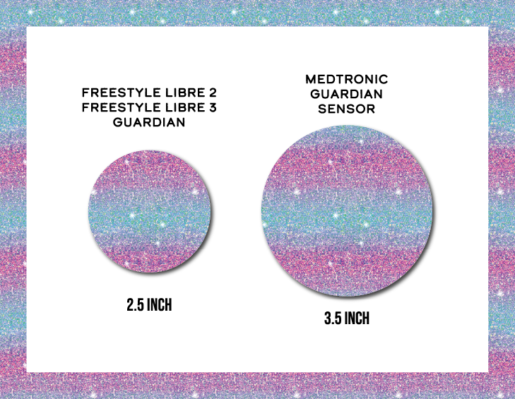 Glitter Ombre CGM Decorative Over Patch (No Hole)