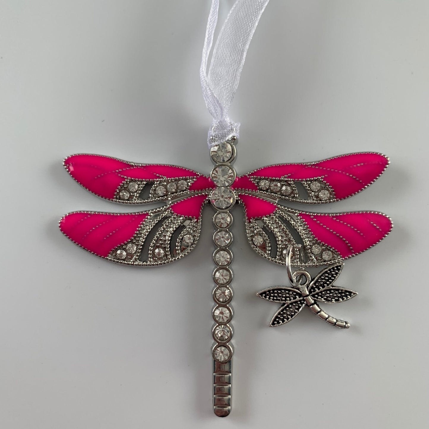 Pink Dragonfly and Baby Keepsake Pendant