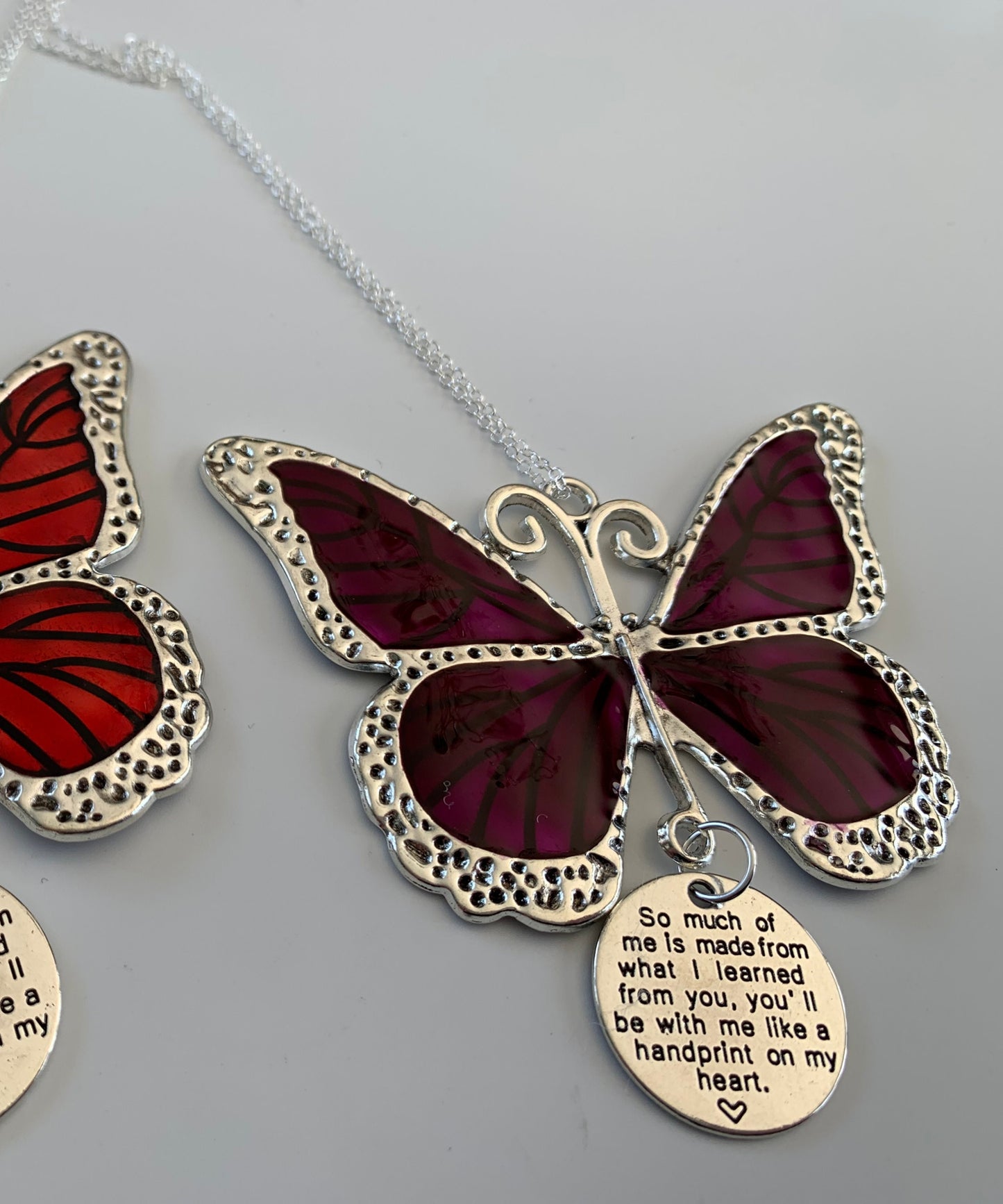 Purple Strong is Beautiful Purple Butterfly Pendant
