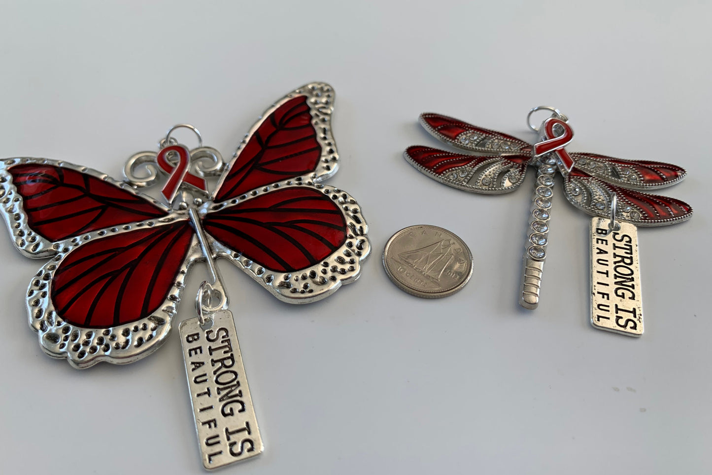 Purple Strong is Beautiful Purple Butterfly Pendant