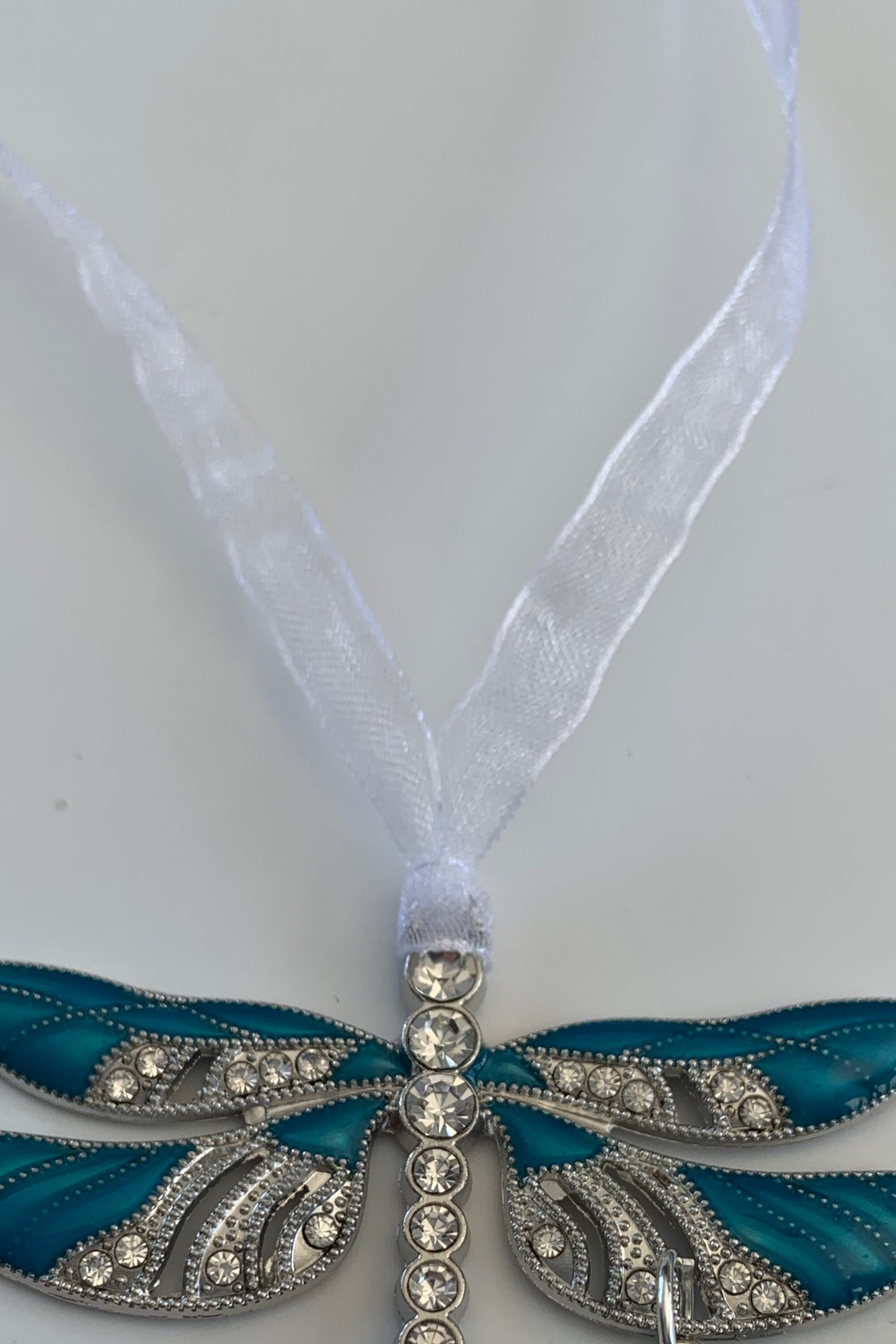 Teal Dragonfly Memorial Ornament