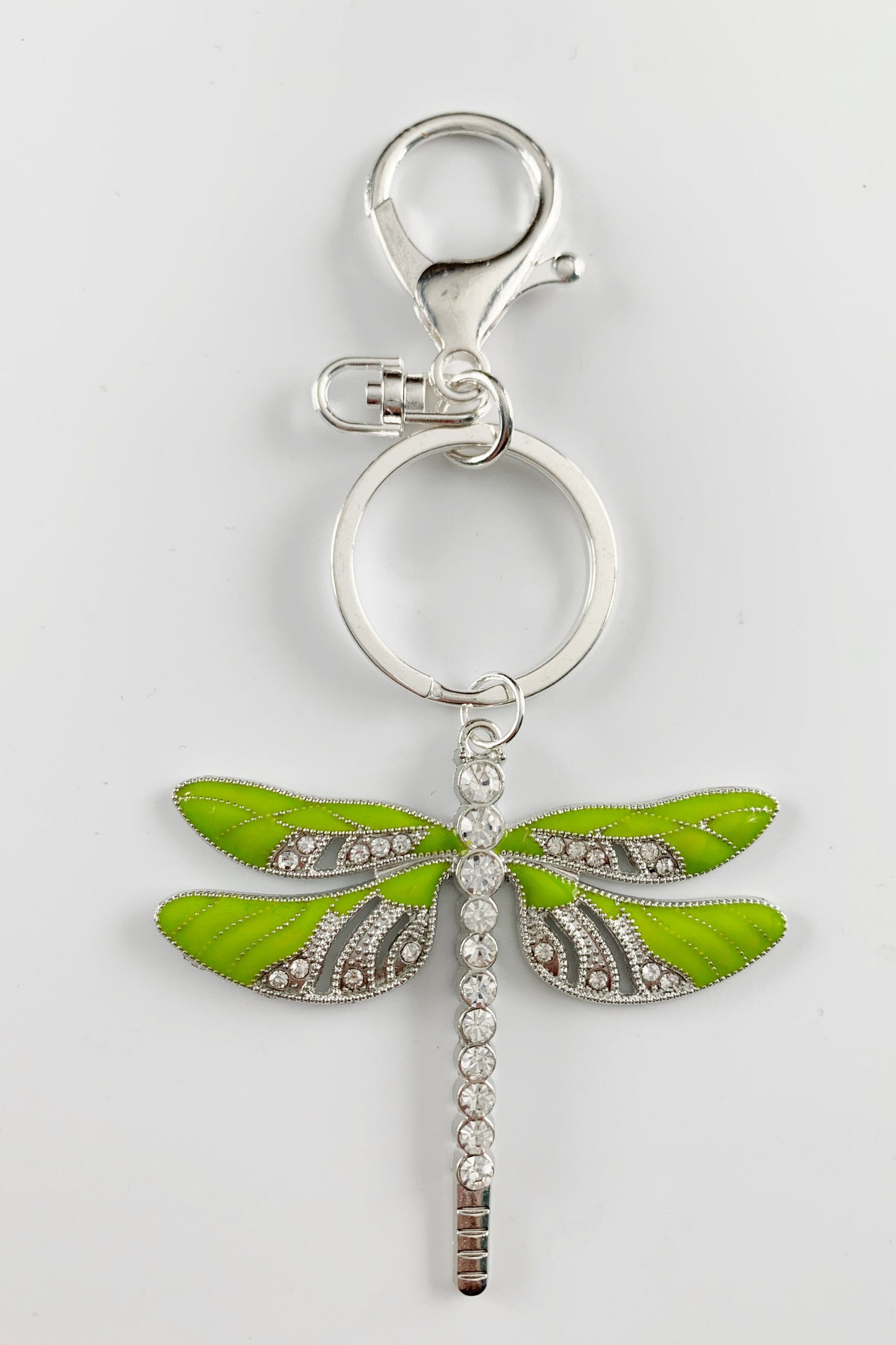 Lime Dragonfly Awareness Pendant, Strong is Beautiful