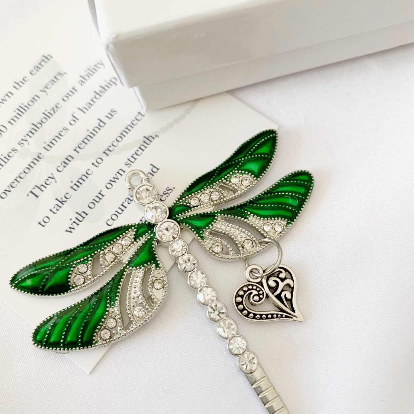 Dragonfly Heart Charm Pendant