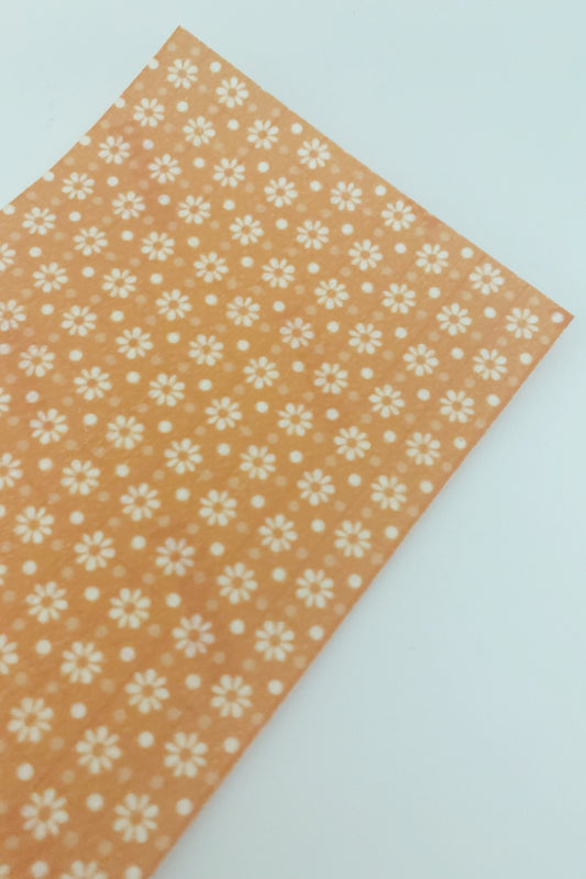 Retro Orange Flowers Tubie Tape