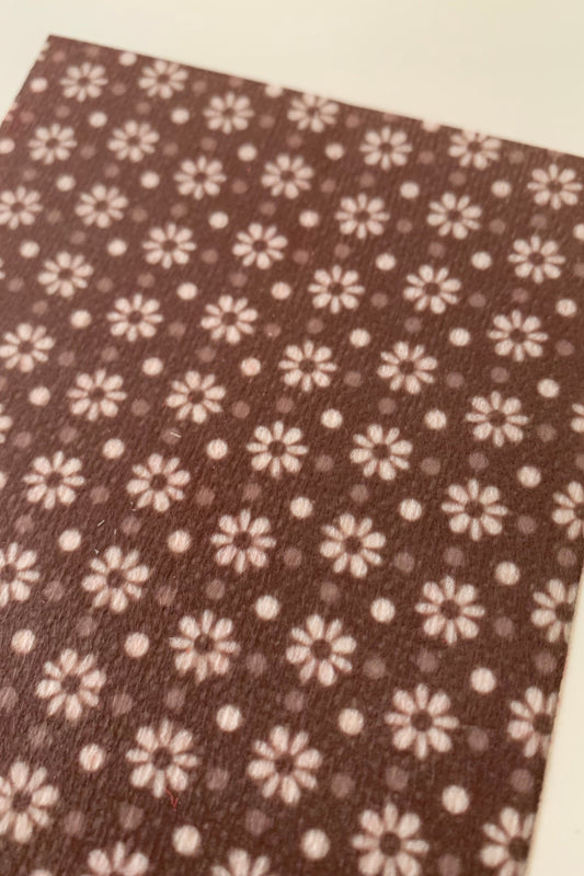 Retro Flower Brown Tubie Tape