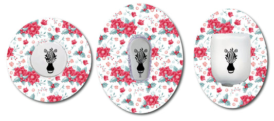 Poinsettia Watercolor CGM Patch