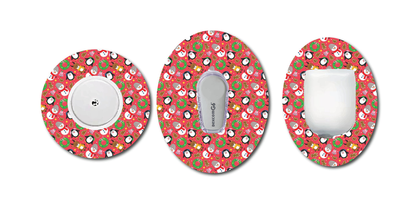 Free Style Libre Christmas Theme Patch Bundle for Freestyle LIbre, Dexcom, Omnipod Continuous Glucose Monitor patches and stickers