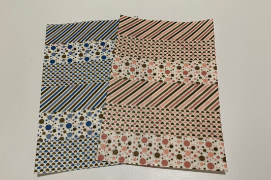 Pink or Blue and Chocolate Patterns Tubie Tape