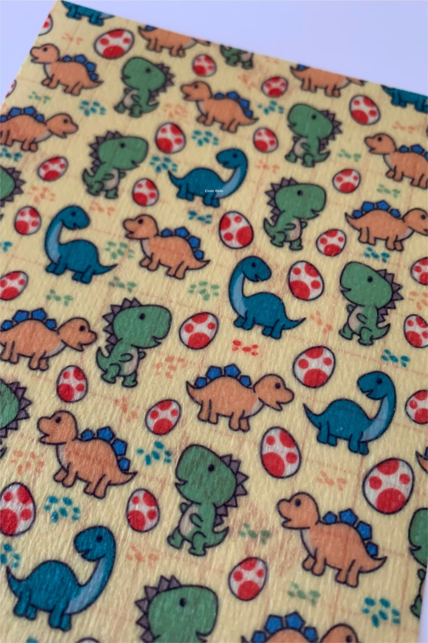 Dinosaurs on Yellow Tubie Tape