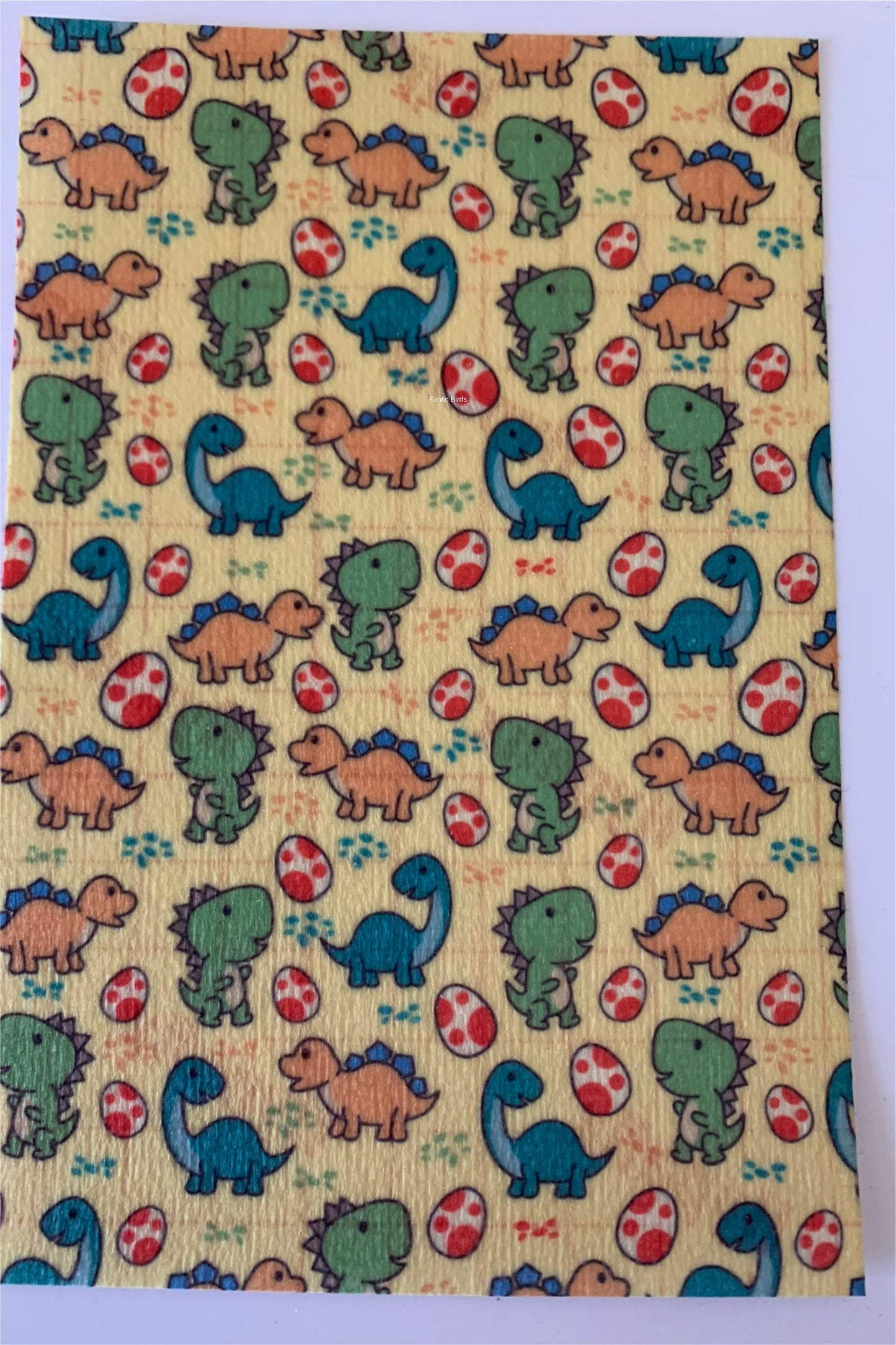 Dinosaurs on Yellow Tubie Tape